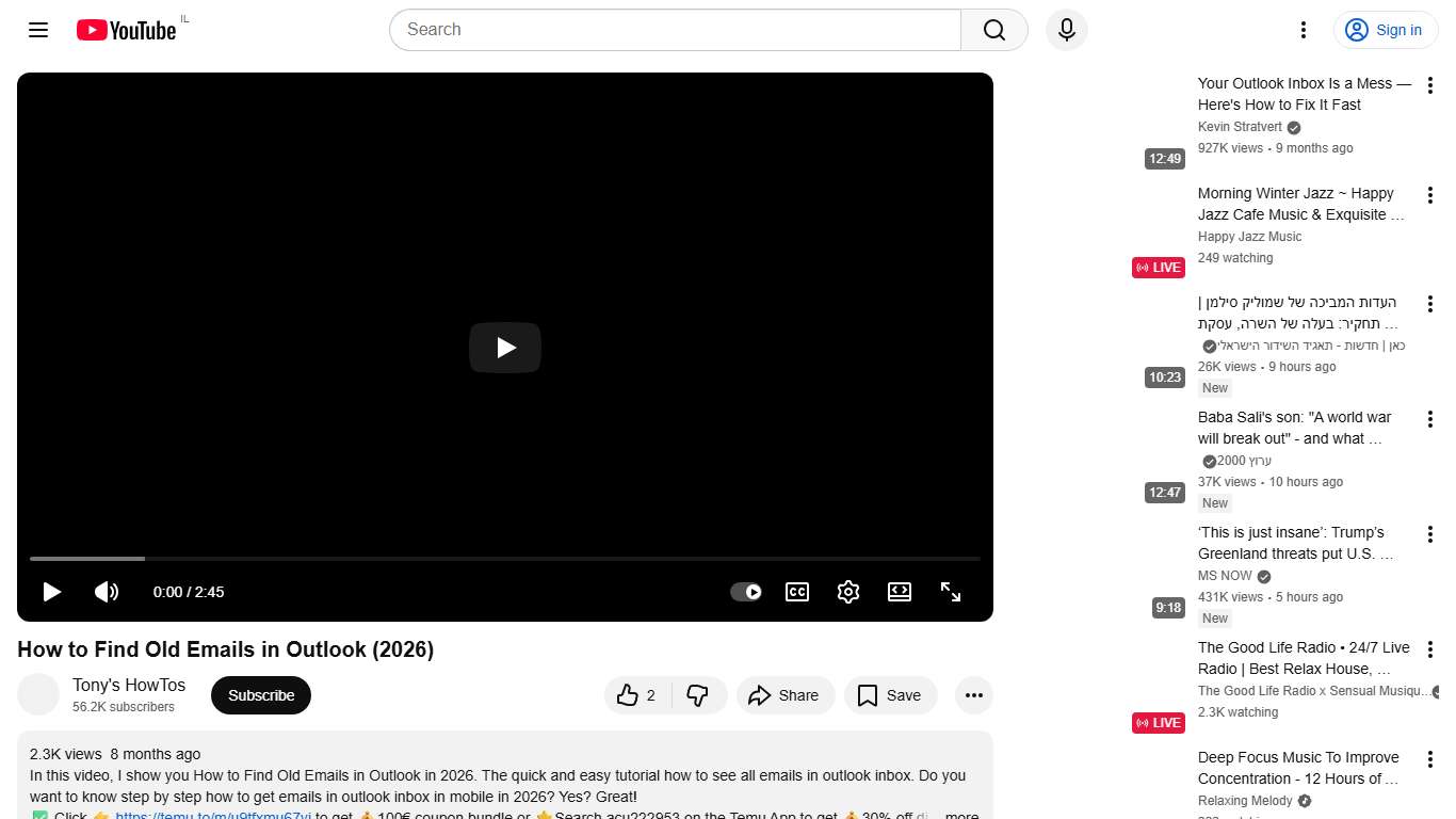 How to Find Old Emails in Outlook (2026) - YouTube